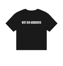 Load image into Gallery viewer, Black Printed T-shirt Back