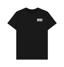 Load image into Gallery viewer, Black Printed T-shirt Front