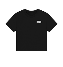 Load image into Gallery viewer, Black Printed T-shirt Front